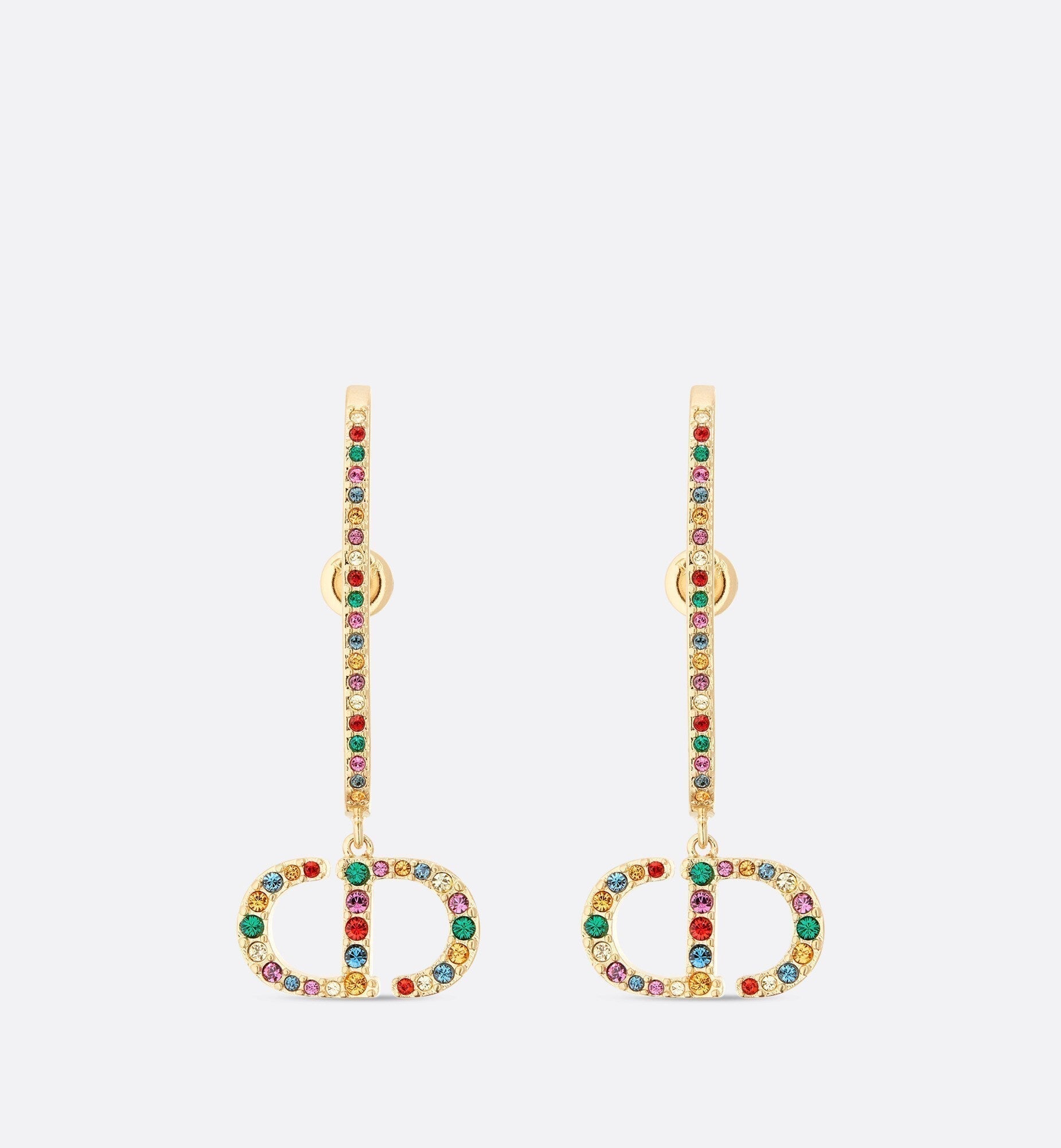 18K Dior 30 Montaigne Crystals Earrings